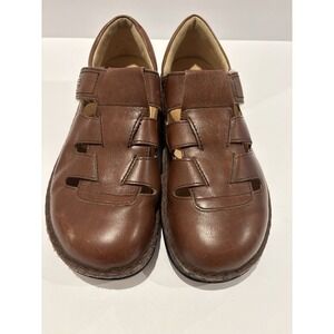 Finn Comfort Women's 39 Leather Fisherman Sandals Brown Germany Orthopedic Sylt